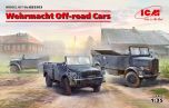 ICM 1/35 Wehrmacht Off-road Cars (Kfz.1, Horch 108 Typ 40, L1500A) Diorama Set # 3503