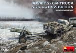 Miniart 1/35 Soviet 2 t 6x4 Truck with 76mm USV-BR Gun # 35272