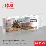 ICM WWII British Infantry Acrylic Paint Set # 3054