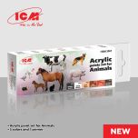 ICM Animals Acrylic Paint Set 6 x 12 ml Bottles # 3061