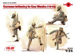 ICM 1/35 German Infantry in Gas Masks (1918) (4 figures) # 35695