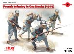 ICM 1/35 French Infantry in Gas Masks (1918) (4 figures) # 35696