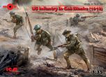 ICM 1/35 US Infantry in Gas Masks (1918) (4 figures) # 35704