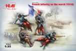 ICM 1/35 French Infantry on the march (1914) (4 figures) (100% new molds) # 35705