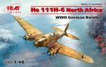 ICM 1/48 Heinkel He-111H-6 North Africa, WWII German Bomber # 48265