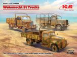ICM 1/35 Wehrmacht 3t Trucks (V3000S, KHD S3000, L3000S) Diorama Set # S3507
