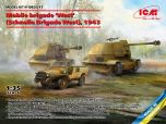 ICM 1/35 Mobile Brigade 'West' (Schnelle Brigade West), 1943 (Marder I, 10.5cm leFH 16(Sf) auf Geschutzwagen FCM36(f), Laffly V15T) Diorama Set # DS3517