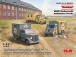 ICM 1/35 'Sankas' WWII Wehrmacht Ambulance Trucks # DS3523