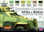 LifeColor British Tanks Africa & Balkan set 1 # CS43