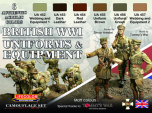  LifeColor British WWI Uniforms & Equipment Set (22ml x 6) # CS45