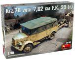 Miniart 1/35 Kfz.70 Truck with 7,62 cm F.K. 39 ( r ) # 35189