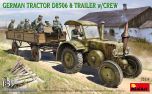 Miniart 1/35 German Tractor D8506 with Trailer & Crew # 35314