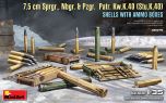 Miniart 1/35 7.5 cm Sprgr Nbgr,Pzgr,Patr,Kw.K.40 Shells # 35375