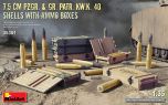 Miniart 1/35 7.5cm Pzgr & Kw.K 40 Shells & Ammo Boxes # 35381