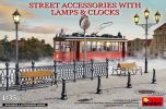 Miniart 1/35 Street Accessories w/t Lamps & Clocks # 35639