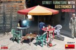 Miniart 1/35 Street Furniture w/t Electronics & Umbrella # 35647