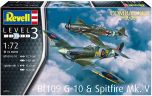 Revell 1/72 Combat Set Messerschmitt Bf-109G-10 & Supermarine Spitfire # 03710