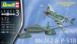 Revell 1/72 Combat Set Messerschmitt Me-262 & North-American P-51B Mustang # 03711