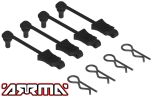 Arrma 1/10 Body Clip Retainer Black (4) # 390165