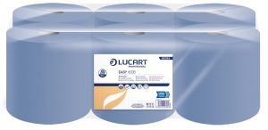 Lucart Hygiene Blue Centre Feed Roll Pack of 6 # 861154