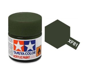 Tamiya 10ml Dark Green 2 (RAF) acrylic # XF-81