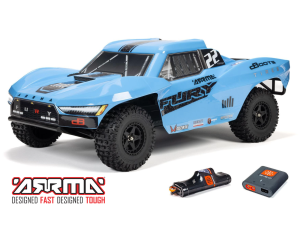 Arrma 1/10 FURY MEGA 550 4X2 SCT with Battery & Charger Blue ARA3221ST2