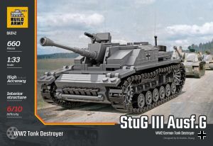 Build Army 1/33 StuG lll Ausf. G Tank Destroyer Brick Kit # 0142