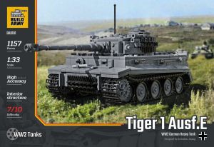 Build Army 1/33 Tiger 1 Grey Brick Kit # 0181