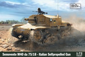 IBG Models 1/72 Semovente M40 da 75/18 Italian 75mm Selfpropelled Gun # 72127