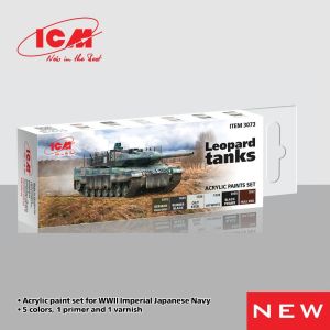 ICM Leopard 2A6 Tanks Acrylic Paint Set 6 x 12 ml Bottles # 3073