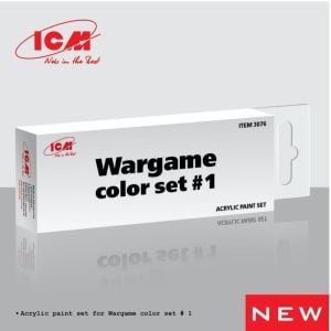 ICM Wargame Colours Set 1 Acrylic Paint Set 6 x 12ml Bottles # 3076