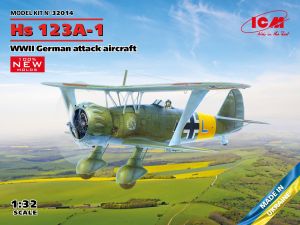 ICM 1/32 Henschel Hs-123A-1 WWII German Attack Aircraft # 32014