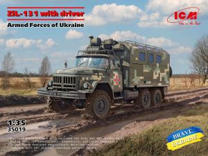 ICM 1/35 ZiL-131 of the Armed Forces of Ukraine with Driver Brave Ukraine Series # 35019