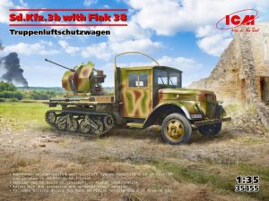 ICM 1/35 Sd.Kfz.3b with Flak 38 Truppenluftschutzwagen # 35455