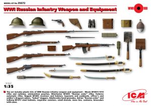 ICM 1/35 WWI Soviet Infantry Weapon and Equipment # 35672