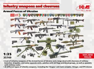 ICM 1/35 Infantry Weapons And Chevrons Of The Armed Forces Of Ukraine # 35749
