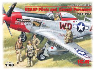 ICM 1/48 USAAF Pilots & Ground Personnel (1941-1945) 5 Figures # 48083