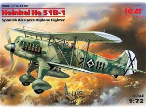 ICM 1/72 Heinkel He 51B-1 Spanish Air Force Biplane Fighter # 72191