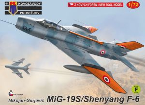 Kovozavody Prostejov 1/72 Shenyang F-6/Mikoyan MiG-19S (Egypt,China, Pakistan) # 72497