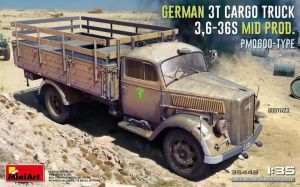 Miniart 1/35 German 3t Truck 3,6-36s Mid Prod PMQ600-Type # 35449