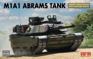 Rye Field Model 1/35 M1A1 Abrams Tank Ukraine Update Version with Workable Tracks # 5120