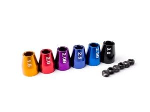 RC Overhaul Hex Driver Size Guide, Coloured Collar Set # TL016