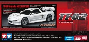 Tamiya 1/10 1998 NSX Racing White Painted Body TT-02 # 47506