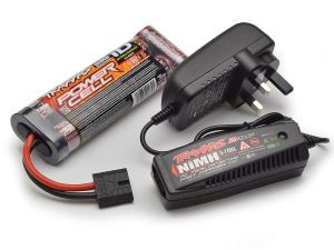 Traxxas 3000mAh 8.4v Battery - Mains Charger Bundle (Stick) # TRX2983T