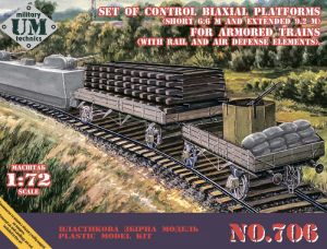 UM-MT 1/72 Set of Control Biaxial Flat Wagons # 706