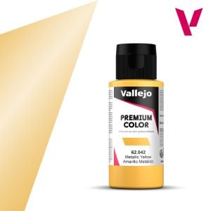 Vallejo 60ml Premium Color Metallic Yellow # 62042