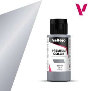 Vallejo 60ml Premium Color Steel # 62051