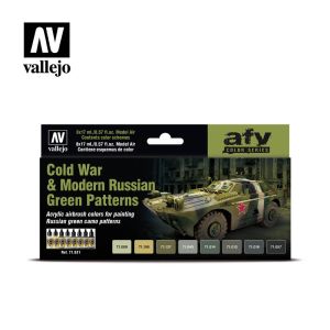 Vallejo Model Air Set Cold War and Modern Russian Green Patterns # 71621