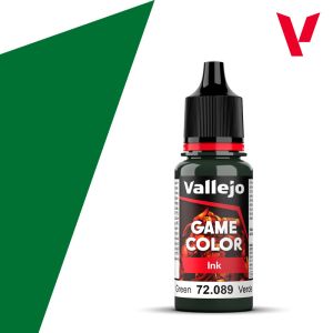 Vallejo 17ml Game Ink - Inky Green Acrylic Paint # 72089