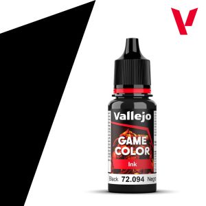 Vallejo 17ml Game Ink - Inky Black Acrylic Paint # 72094